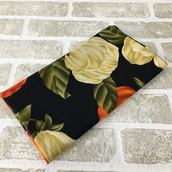 𝅺VINTAGE Sewing Fabric Floral Fruit Leaves - Picture 2 of 3